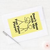 Nicht mit der Pan Flute Player Rechteckige Rechteckiger Aufkleber (Umschlag)