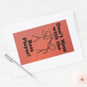 Nicht mit der rechteckigen Sticke des Bass-Spieler Rechteckiger Aufkleber (Umschlag)