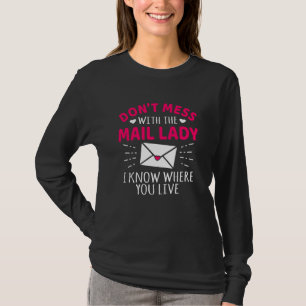 Nicht mit der schicken Lady Funny Postal-Mitarbeit T-Shirt