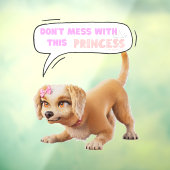 Nicht mit dieser Prinzessin durcheinander bringen Fensteraufkleber (Blatt 3)