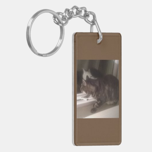 Nicht mit dir reden Dave Rectangle Keyring Schlüsselanhänger (Vorderseite links)