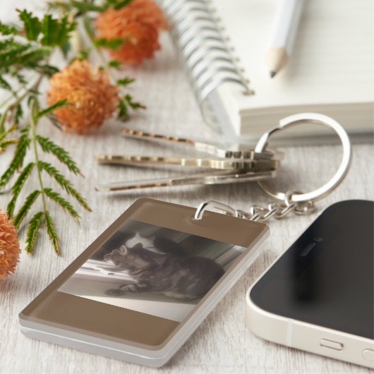 Nicht mit dir reden Dave Rectangle Keyring Schlüsselanhänger (Vorderseite rechts)