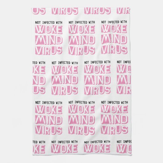 Nicht mit Geweckt Virensignatur infiziert Geschirrtuch (Vertikal)