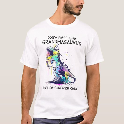 Nicht mit Grandmasaurus T Rex Dinosaurier Juras du T-Shirt (Vorderseite)