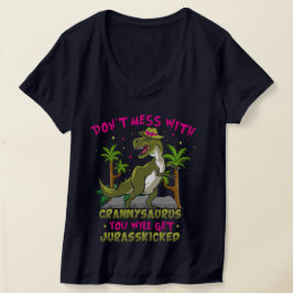 Nicht mit Grannysaurus V-Neck-T - Shirt durcheinan