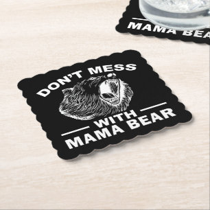 Nicht mit Mama-Bärenmüttern am Tag Mama Cool durch Untersetzer