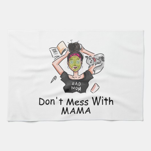 Nicht mit Mama durcheinander bringen Geschirrtuch (Horizontal)