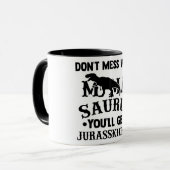 Nicht mit Mamasaurus durcheinander bringen Tasse (Vorderseite Links)