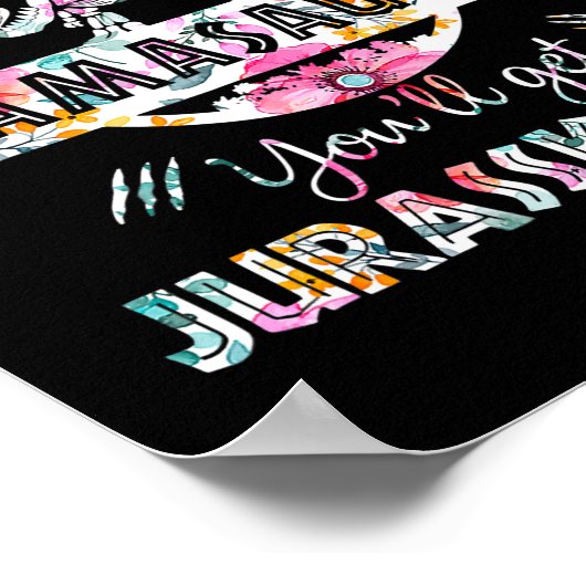 Nicht mit Mamasaurus T Rex Dinosaurier-Mama durche Poster (Ecke)