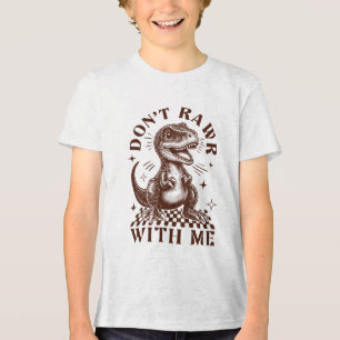 Nicht mit mir rawr - Dinosaurier Retro Tri-Blend Shirt