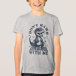 Nicht mit mir rawr - Dinosaurier Retro Tri-Blend Shirt