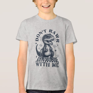 Nicht mit mir rawr - Dinosaurier Retro Tri-Blend Shirt