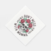 Nicht mit Momma-Blumenschädel durcheinander bringe Serviette (Ecke)