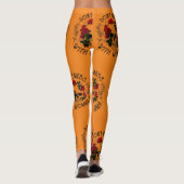 Nicht mit Momma, Blumenschädel Leggings (Rückseite)
