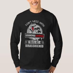 Nicht mit Oma Saurus Dinosaurier Familienfamilie M T-Shirt