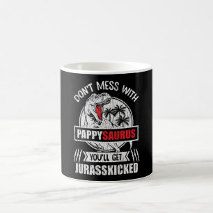 Nicht mit Pappy Saurus Dinosaur Vater Kaffeetasse