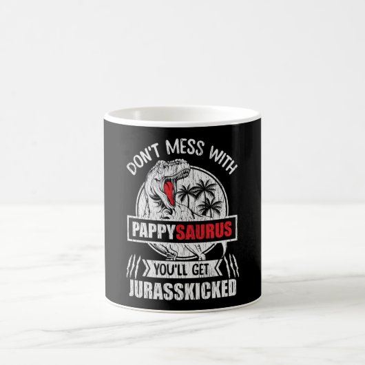 Nicht mit Pappy Saurus Dinosaur Vater Kaffeetasse (Mittel)