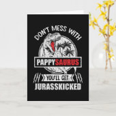 Nicht mit Pappy Saurus Dinosaur Vater Karte (Gelbe Blume)