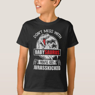 Nicht mit Saurus-Dinosaurier-Kinderfamilie durchei T-Shirt