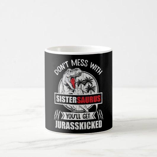 Nicht mit Sister Saurus Dinosaur Familienmädchen d Kaffeetasse (Mittel)