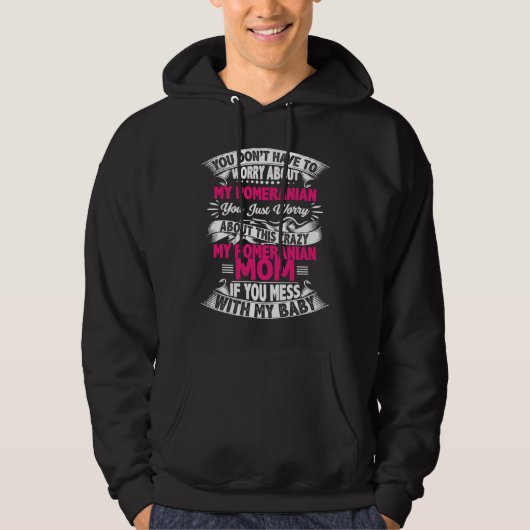 Nicht mit Spitz Mama durchgehen Hoodie (Vorderseite)