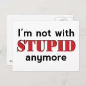 Nicht mit Stupid Postkarte (Vorne/Hinten)