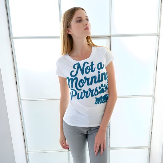 Nicht morgens Purrson Funny Cat T - Shirt