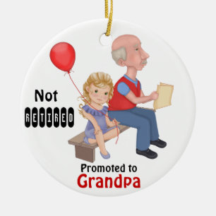 Nicht müde beworbenen Opa - Zurück anpassen Keramikornament