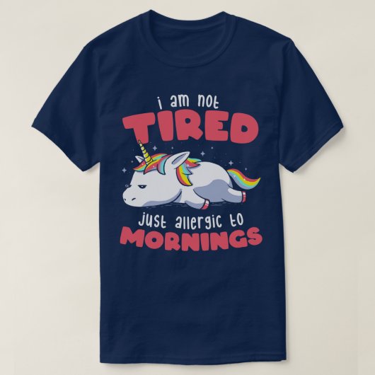 Nicht müde nur allergisch zum Morgengrauen Lazy Fu T-Shirt (Design vorne)