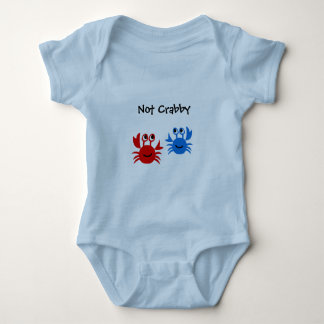 Nicht mürrische rote und blaue Krabben Lustige Mee Baby Strampler