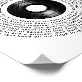 Nicht neunzehn Forever Vinyl Record Song Lyric Pri Poster (Ecke)