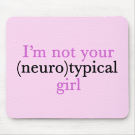 Nicht neurotypisch Niedliche Autismus Stolz Pink A Mousepad