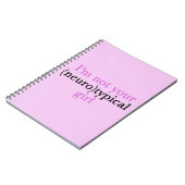 Nicht neurotypisch Niedliche Autismus Stolz Pink A Notizblock (Linke Seite)