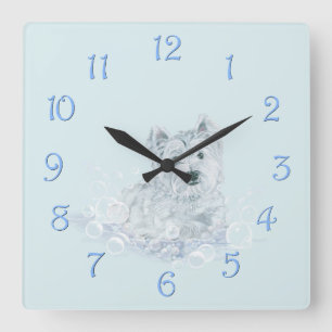 Nicht noch ein Bad Quadratische Wanduhr
