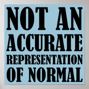 Nicht Normal Lustiges Poster Schild