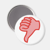 nicht not OK Daumen runter thumbs down Magnet (Vorderseite/Rückseite)