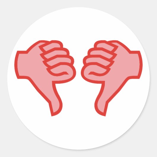 nicht not OK Daumen runter thumbs down Runder Aufkleber (Vorderseite)