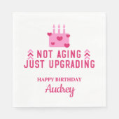 Nicht nur das Altern, den Personalisierten Geburts Serviette (Vorderseite)