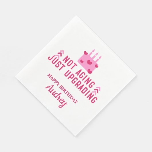 Nicht nur das Altern, den Personalisierten Geburts Serviette (Ecke)