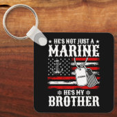 Nicht nur ein Marine, er ist mein Bruder Patriotis Schlüsselanhänger (Vorderseite)
