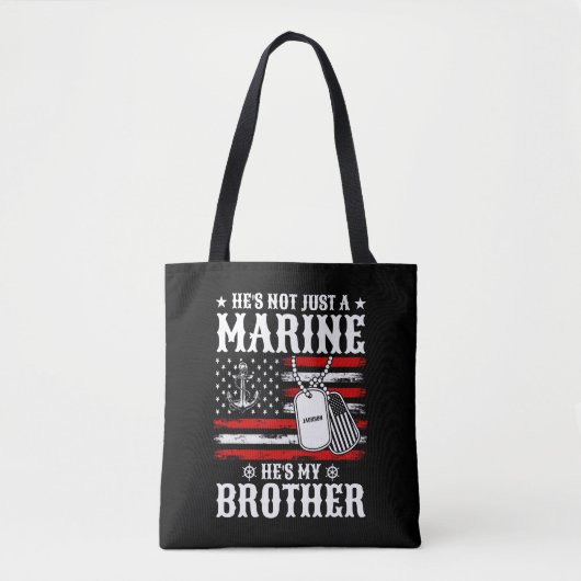 Nicht nur ein Marine, er ist mein Bruder Patriotis Tasche (Vorderseite)