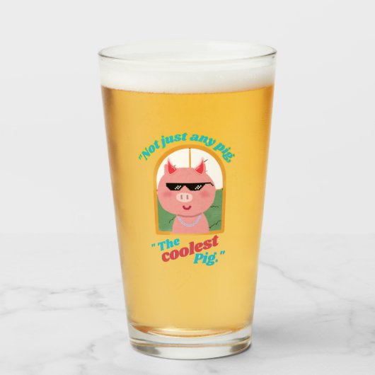 Nicht nur ein Schwein, das coolstste Schwein Glas (Rückseite (gefüllt))