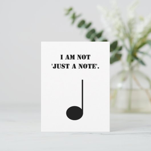 Nicht nur ein Spaß für lustige Musik Postkarte (Stehend Vorderseite)