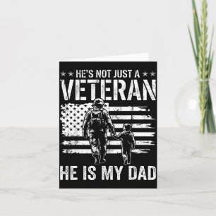 Nicht nur ein Veteran Dad Patriotic Fathers Day Karte