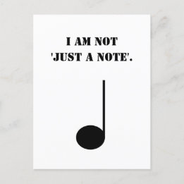 Nicht nur eine Note Lustige Musik Humor Postkarte