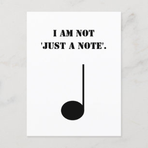 Nicht nur eine Note Lustige Musik Humor Postkarte