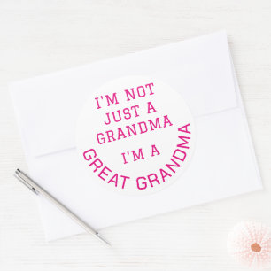 Nicht nur eine Oma, ich bin eine SUPER OMA Typogra Runder Aufkleber