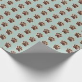 Nicht nur für Heimtiere, Pfefferminzgrün, Paws Geschenkpapier (Ecke)