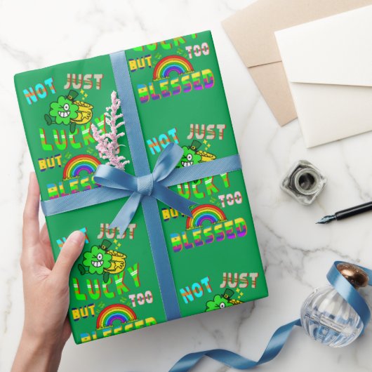 Nicht nur Glück, sondern zu gesegnet Geschenkpapier (Schenken)