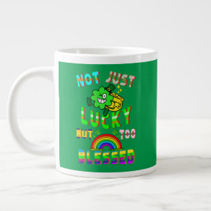 Nicht nur Glück, sondern zu gesegnet Jumbo-Tasse